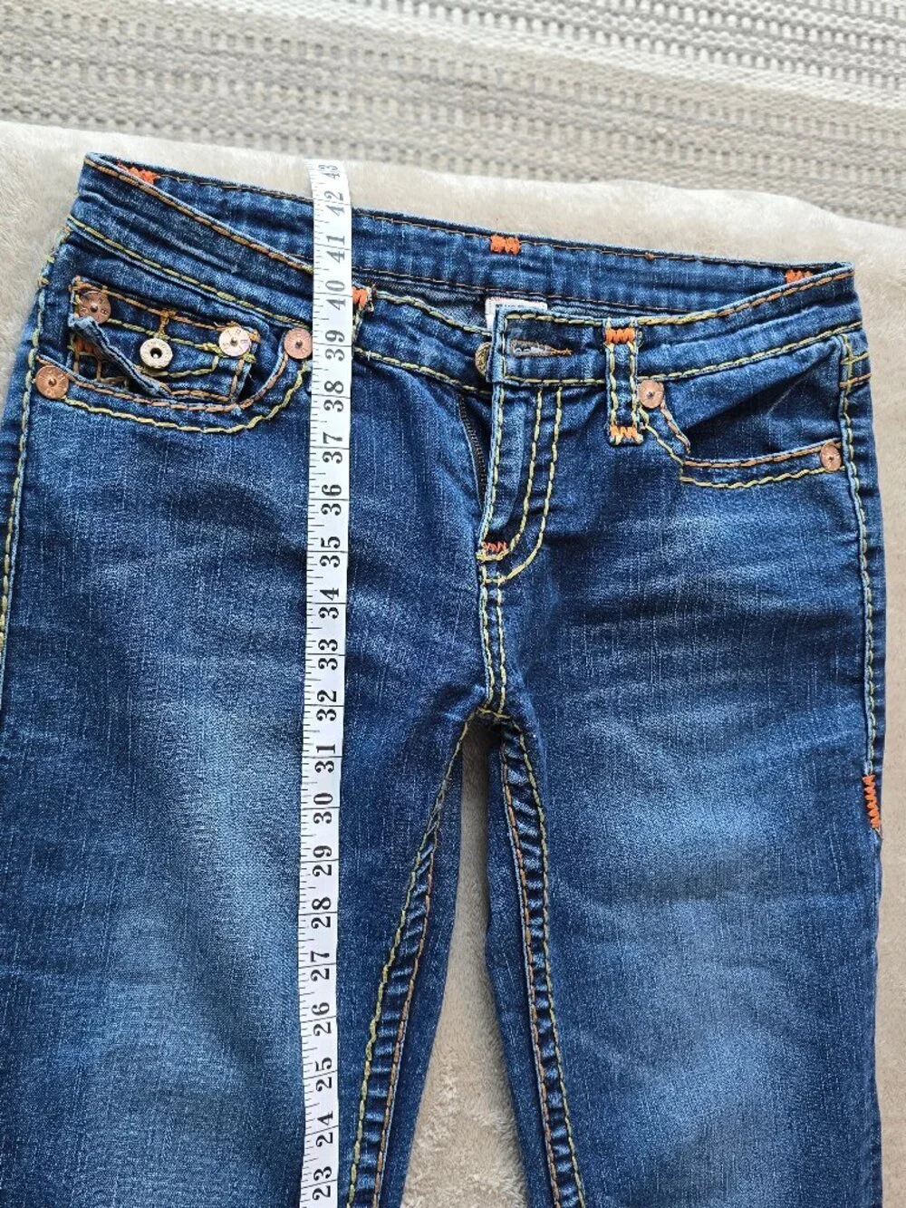 True Religion | Jeans | Vintage Y2k Joey Super T Low flare, stitching - Picture 5 of 9